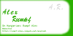 alex rumpf business card